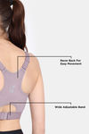 Zelocity High Impact Moisture Wicking Sports Bra - Purple Dove — thumbnail 9